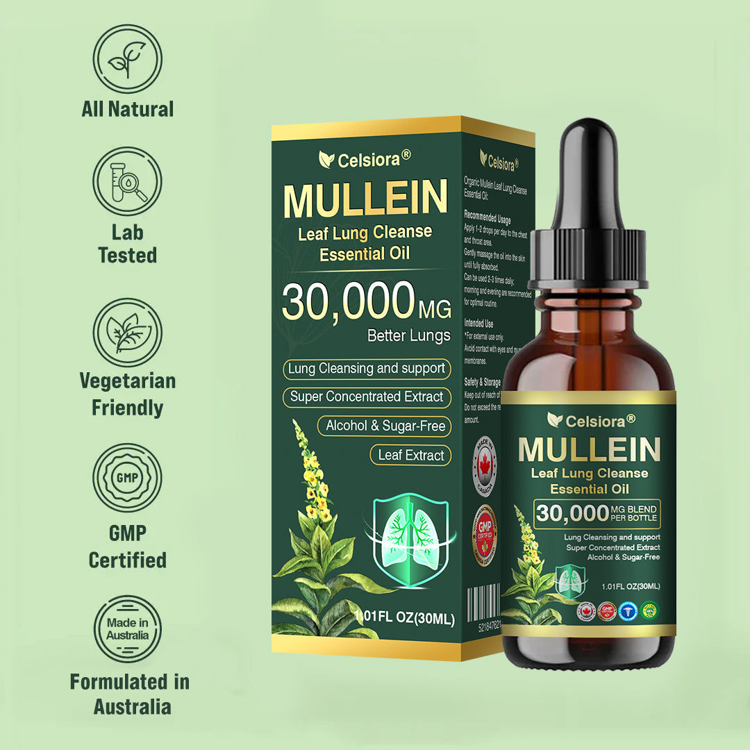 💖✅𝐂𝐀 𝐎𝐟𝐟𝐢𝐜𝐢𝐚𝐥 𝐒𝐭𝐨𝐫𝐞|𝐂𝐞𝐥𝐬𝐢𝐨𝐫𝐚® 𝐎𝐫𝐠𝐚𝐧𝐢𝐜 𝐌𝐮𝐥𝐥𝐞𝐢𝐧 𝐋𝐞𝐚𝐟 𝐋𝐮𝐧𝐠 𝐂𝐥𝐞𝐚𝐧𝐬𝐞 𝐄𝐬𝐬𝐞𝐧𝐭𝐢𝐚𝐥 𝐎𝐢𝐥 (🫁Cough, wheezing, shortness of breath, sputum, stuffy nose, bronchitis, bronchitis, allergy symptoms, lung discomfort💝)