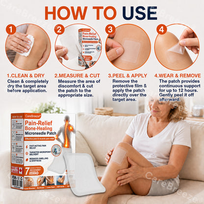 ✅🇨🇦 CareBreeze® Pain-Relief Bone-Healing Microneedle Patch(🧑‍⚕️Reducing joint swelling, pain, stiffness, redness, warmth, soreness, and joint fatigue)