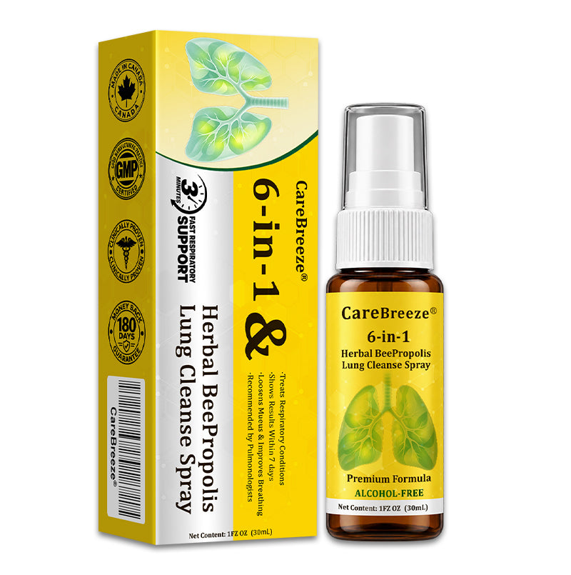 🐝✅🇨🇦 CareBreeze® 6-in-1 Herbal BeePropolis Lung Cleanse Spray