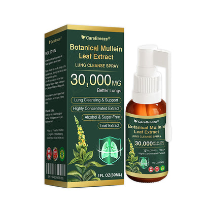 🌻✅CA Official Store:CareBreeze® Botanical Mullein Leaf Extract Lung Cleanse Spray（👨‍⚕️Directly acts on COPD, asthma, chronic bronchitis (CB), respiratory infections, lung cancer, sinusitis, and other conditions）