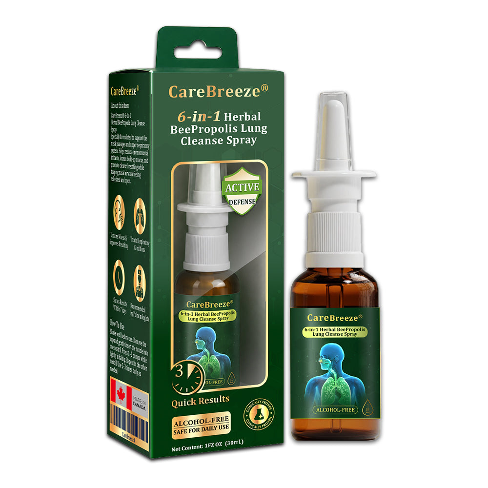 UP|🇨🇦 Official Store:CareBreeze® 6-in-1 Herbal BeePropolis Lung Cleanse Spray🐝