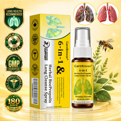 🐝✅🇨🇦 CareBreeze® 6-in-1 Herbal BeePropolis Lung Cleanse Spray