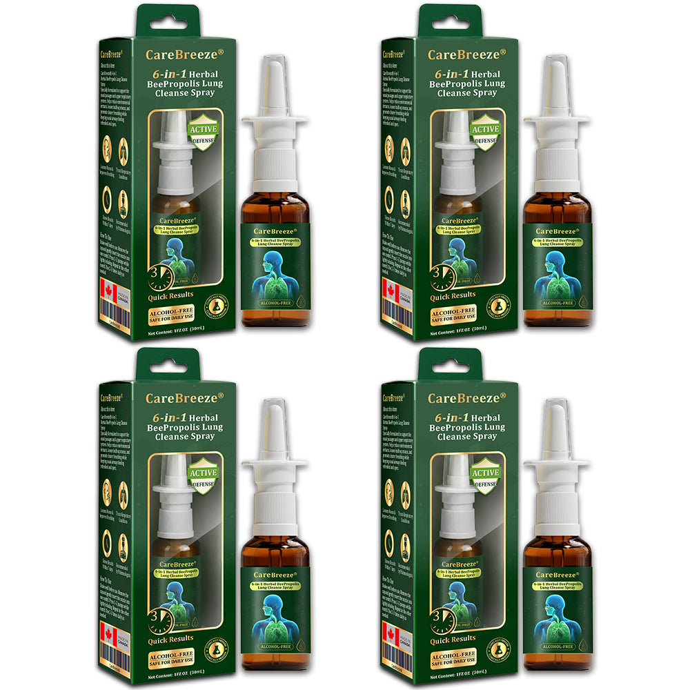 UP|🇨🇦 Official Store:CareBreeze® 6-in-1 Herbal BeePropolis Lung Cleanse Spray🐝