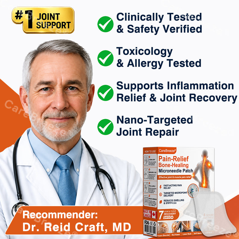 ✅🇨🇦 CareBreeze® Pain-Relief Bone-Healing Microneedle Patch(🧑‍⚕️Reducing joint swelling, pain, stiffness, redness, warmth, soreness, and joint fatigue)