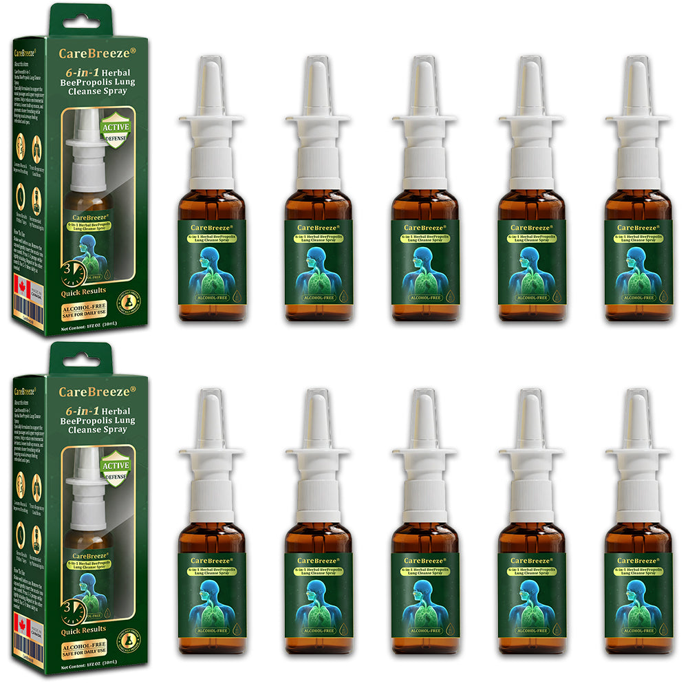 UP|🇨🇦 Official Store:CareBreeze® 6-in-1 Herbal BeePropolis Lung Cleanse Spray🐝