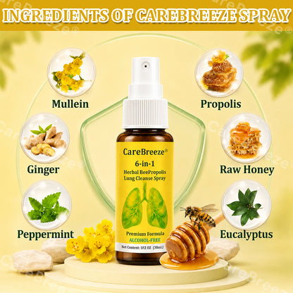 🐝✅🇨🇦 CareBreeze® 6-in-1 Herbal BeePropolis Lung Cleanse Spray