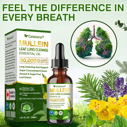 💖✅𝐂𝐀 𝐎𝐟𝐟𝐢𝐜𝐢𝐚𝐥 𝐒𝐭𝐨𝐫𝐞|𝐂𝐞𝐥𝐬𝐢𝐨𝐫𝐚® 𝐎𝐫𝐠𝐚𝐧𝐢𝐜 𝐌𝐮𝐥𝐥𝐞𝐢𝐧 𝐋𝐞𝐚𝐟 𝐋𝐮𝐧𝐠 𝐂𝐥𝐞𝐚𝐧𝐬𝐞 𝐄𝐬𝐬𝐞𝐧𝐭𝐢𝐚𝐥 𝐎𝐢𝐥 (💖Cough, wheezing, shortness of breath, sputum, stuffy nose, bronchitis, bronchitis, allergy symptoms, lung discomfort💝)