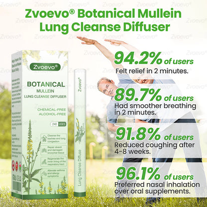 🍁CA Owned and Operated：Zvoevo® Botanical Mullein Lung Cleanse Diffuser (💝 Cough, wheezing, shortness of breath, sputum, stuffy nose, bronchitis, bronchitis, allergy symptoms, lung discomfort💝)