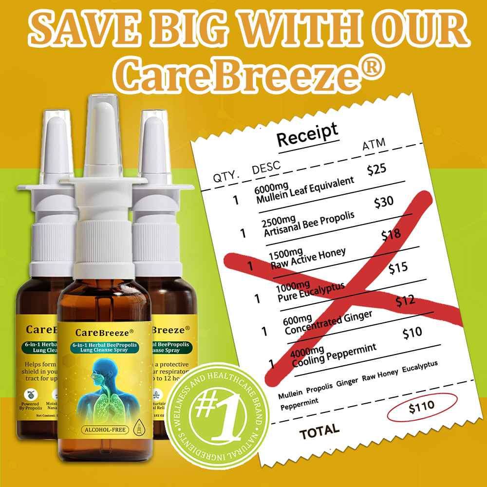 CA Official Store:CareBreeze® 6-in-1 Herbal BeePropolis Lung Cleanse Spray