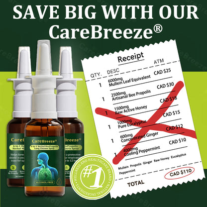 👨‍⚕️🇨🇦 Official Store:CareBreeze® 6-in-1 Herbal BeePropolis Lung Cleanse Spray🐝（👨‍⚕️Directly acts on COPD, asthma, chronic bronchitis (CB), respiratory infections, lung cancer, sinusitis, and other conditions）