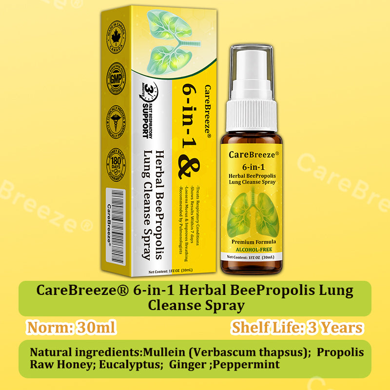 🐝✅🇨🇦 CareBreeze® 6-in-1 Herbal BeePropolis Lung Cleanse Spray
