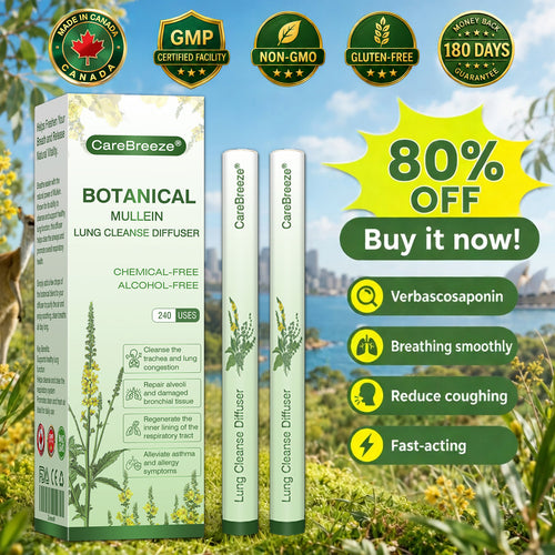 🇨🇦🫁 ✅Official Store: CareBreeze® Botanical Mullein Lung Cleanse Diffuser🫁（👨‍⚕️Directly acts on COPD, asthma, chronic bronchitis (CB), respiratory infections, lung cancer, sinusitis, and other conditions）